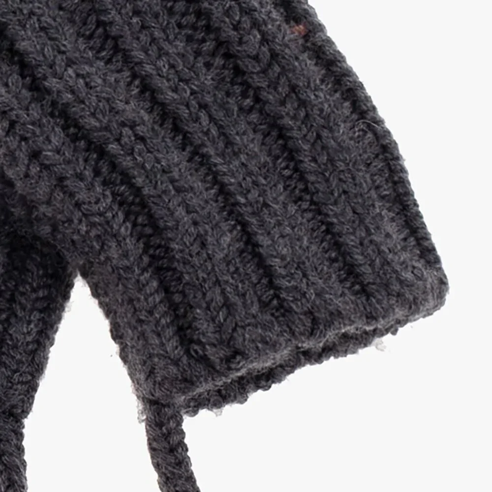 BONPOINT charcoal grey mittens on string T2 $140